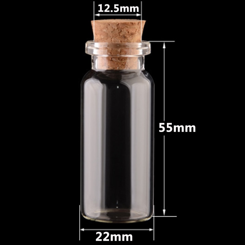 10 24*12mm kleine glasflaschen weckglas nachricht flasche günstige Kork flasche DIY kleine glas flasche Mini Container