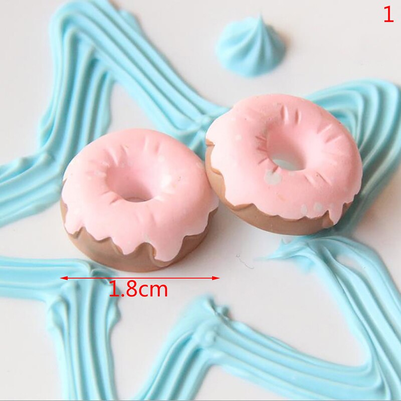 10Pc Leuke Mini Candy Donut Pop Voedsel Pretend Play Poppenhuis Miniatuur Thuis Craft: PK1