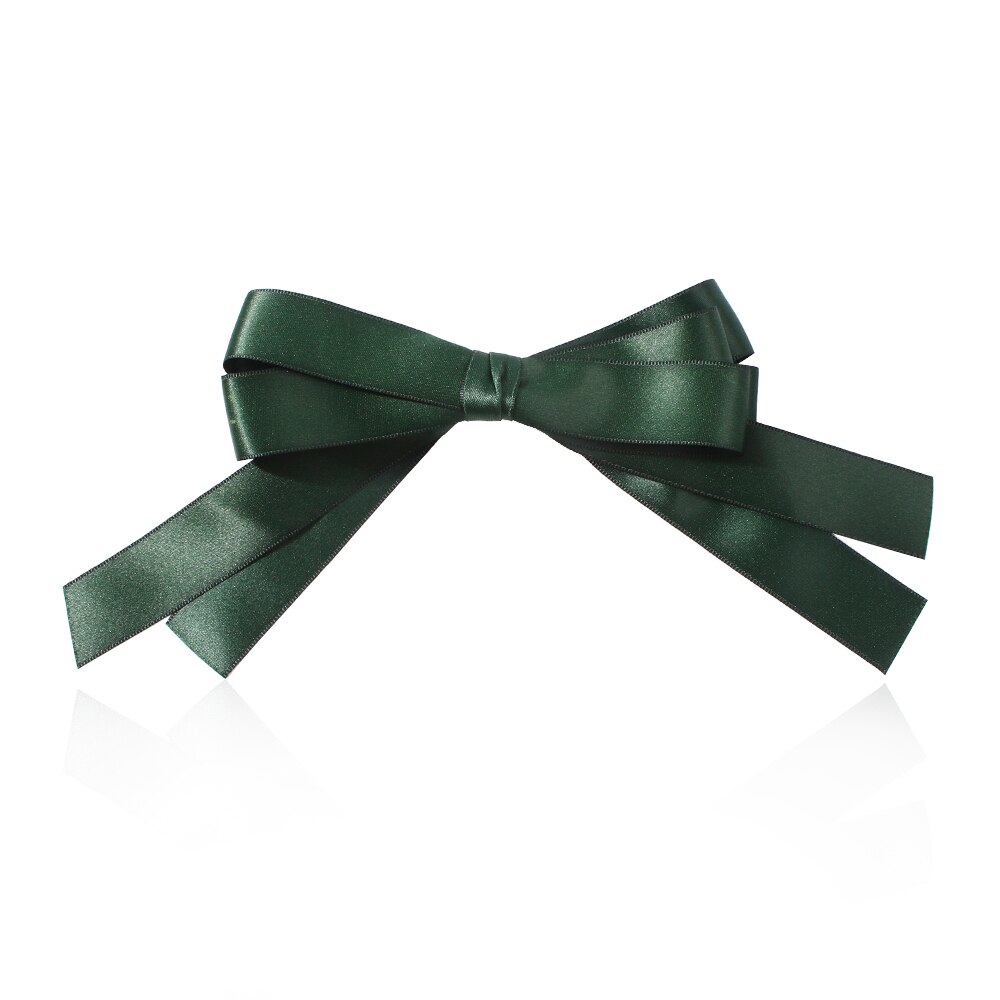 17 Colors Big Bow Clip Soft Stain Bowknot Barrettes Hairpins for Women Dot Flower Pattern Bow Ties Ponytail Hair Accessories: 15