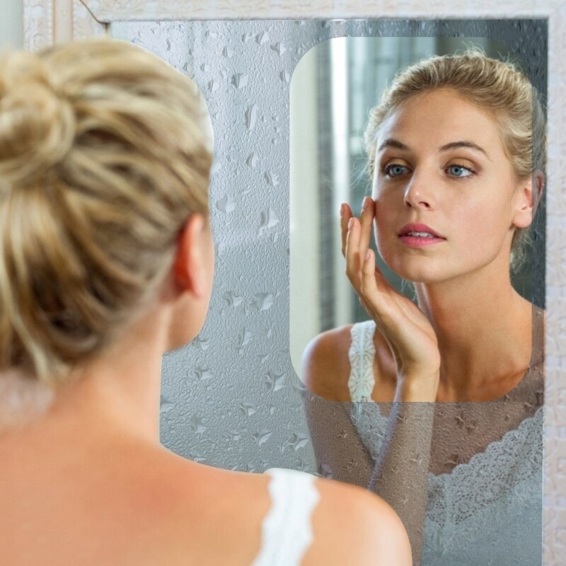 Bathroom Vanity Mirror Anti-Fog Film Waterproof Steam Anti-Fogging Glass Patch Clear Protective Sticker for Home Shower