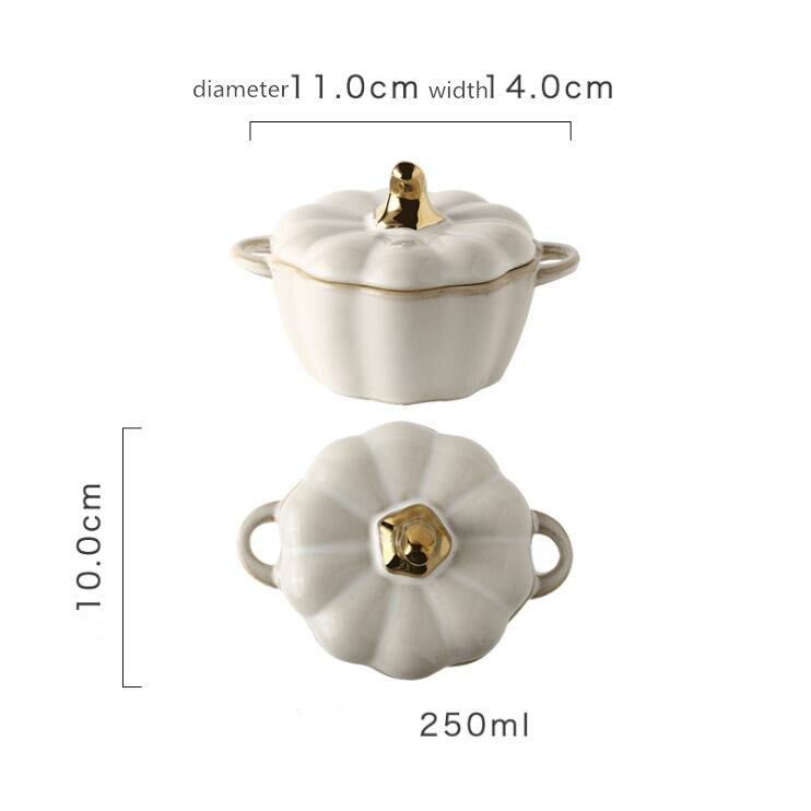 COLLBATH Kürbis-Dampfschüssel Aus Keramik - Lustiger Suppentopf Für Halloween & Mehr