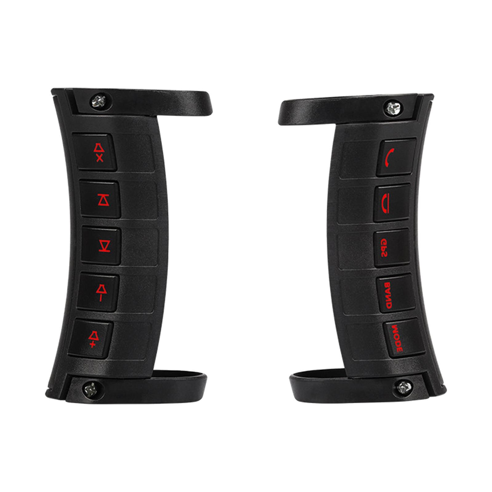 Set of 2 Auto Steering Wheel Controller Wireless Left Right Universal Fits for Navigation