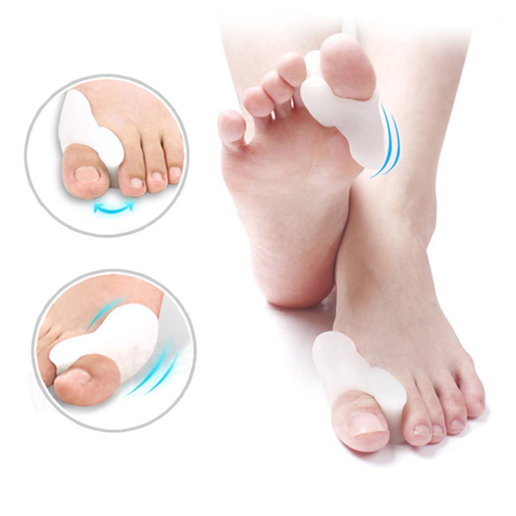 Separador de dedos grandes de silicona, Corrector de juanete, Hallux Valgus, alisador de dedo pulgar, herramienta para el cuidado de los pies, 10 piezas