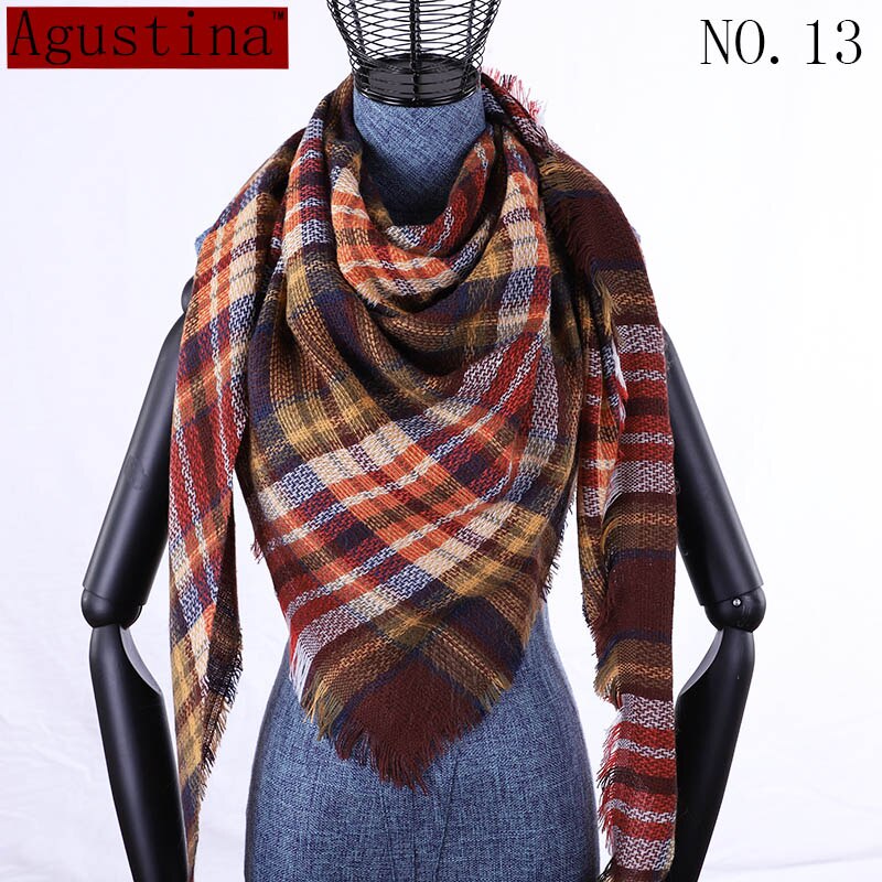Vrouwen Plaid Sjaal Winter Kasjmier Tartans Sjaal Poncho Driehoek Sjaals Luxe Capes Pashmina Dames Sjaals Womens Shaws
