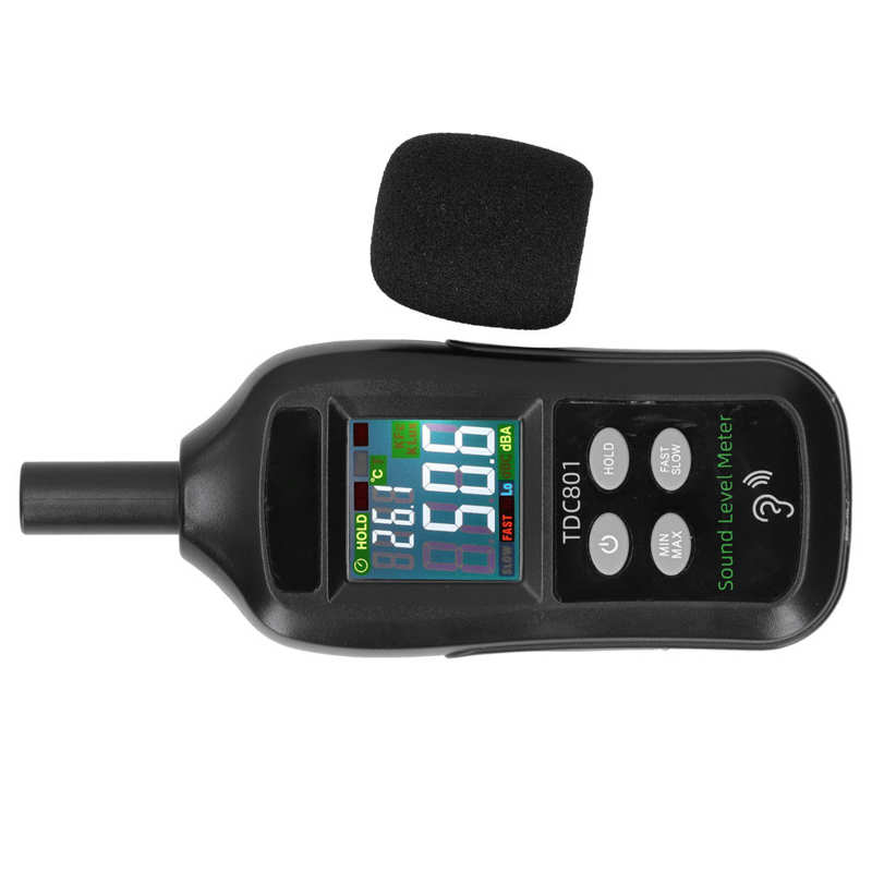 TDC801 Noise Decibel Tester LCD Display Digital Sound Level Meter Monitor 35dB-135dB Noise Tester