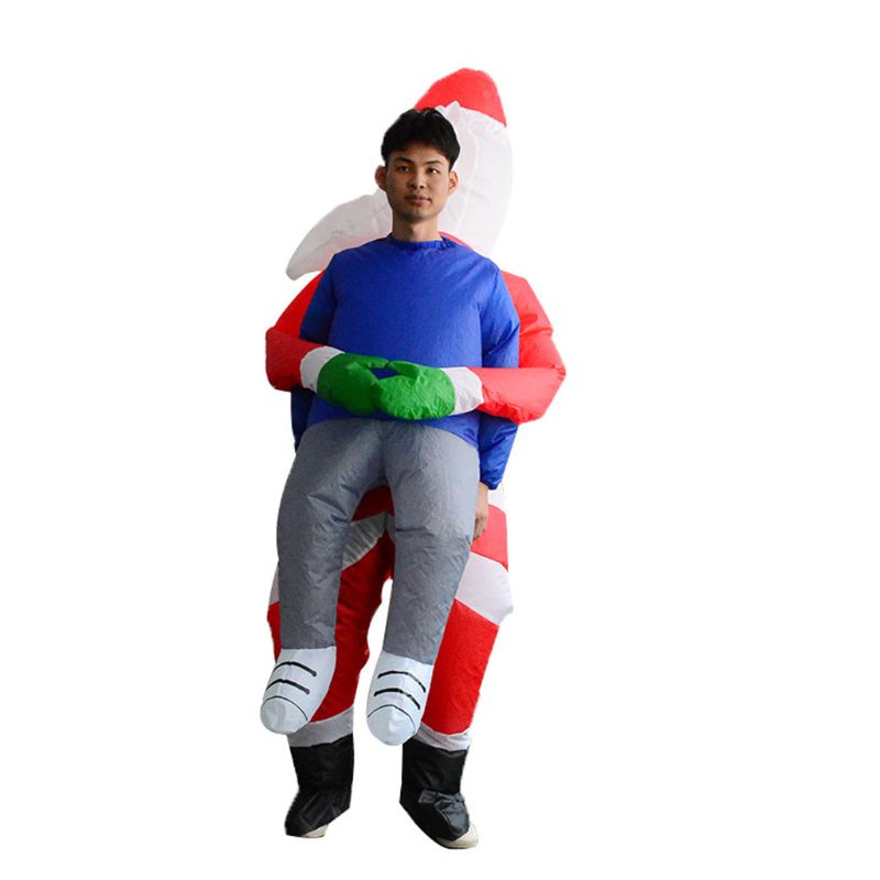 Jul sjov julemand spøgelser kram mennesker oppustelige tøj person spoof rekvisitter julefest selskab barer klubber dansefest