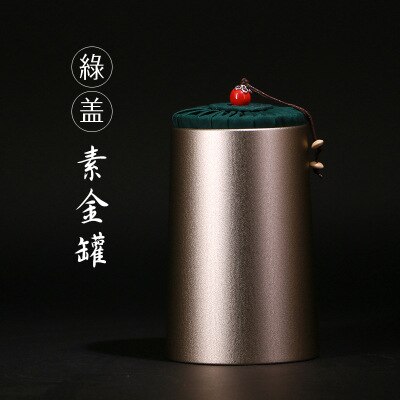 Small Special-shaped Tea Cans Tea General Packaging Tin Box Metal Spot Tinplate Cans Tea Organizer Kitchen Supplies: green gold