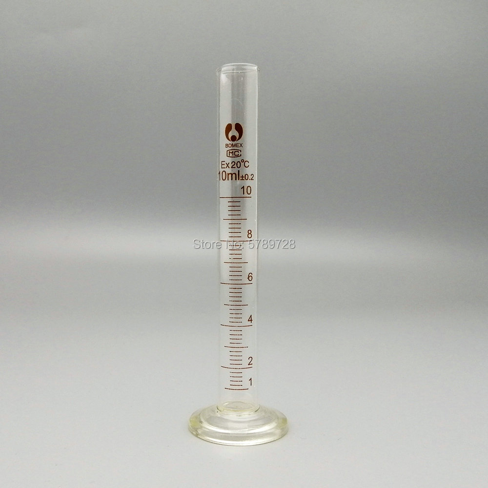 1Set (10Ml, 25Ml, 50Ml, 100Ml) glas Afgestudeerd Maatcilinder Chemie Laboratorium Benodigdheden