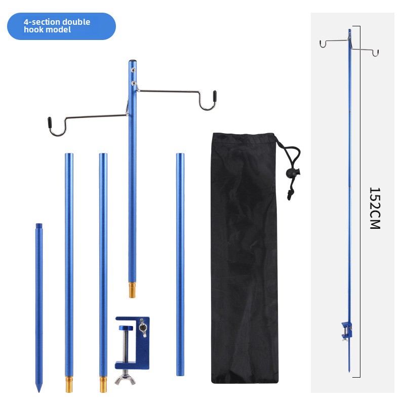 Camp Folding Light Stand Camping Equipment Outdoor Accessorie Portable Desktop Light Pole Bracket Lighting Hanging Light Bracket: khaki