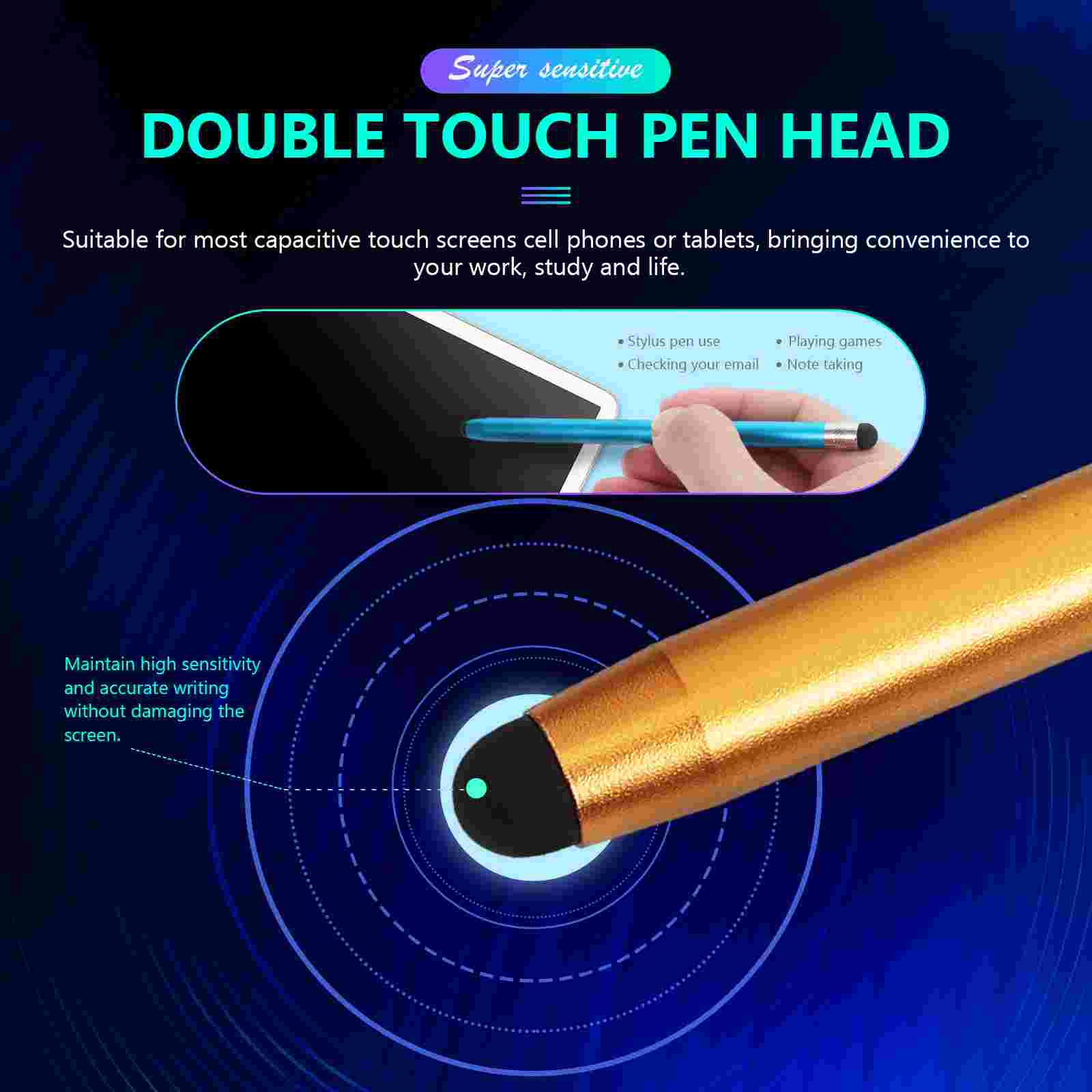 4Pcs Tablet Phone Capacitive Pen Precision Screen Touch Pen Chic Stylus Pen