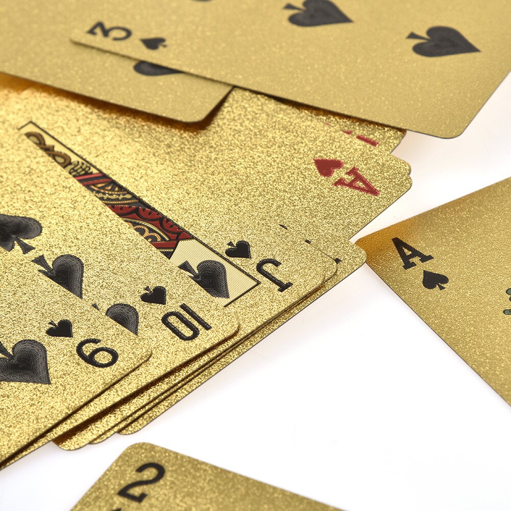 ON One Deck Gold Foil Poker Euros Style Plastic Poker Playing Cards Waterproof Cards Good Price Gambling Board Game