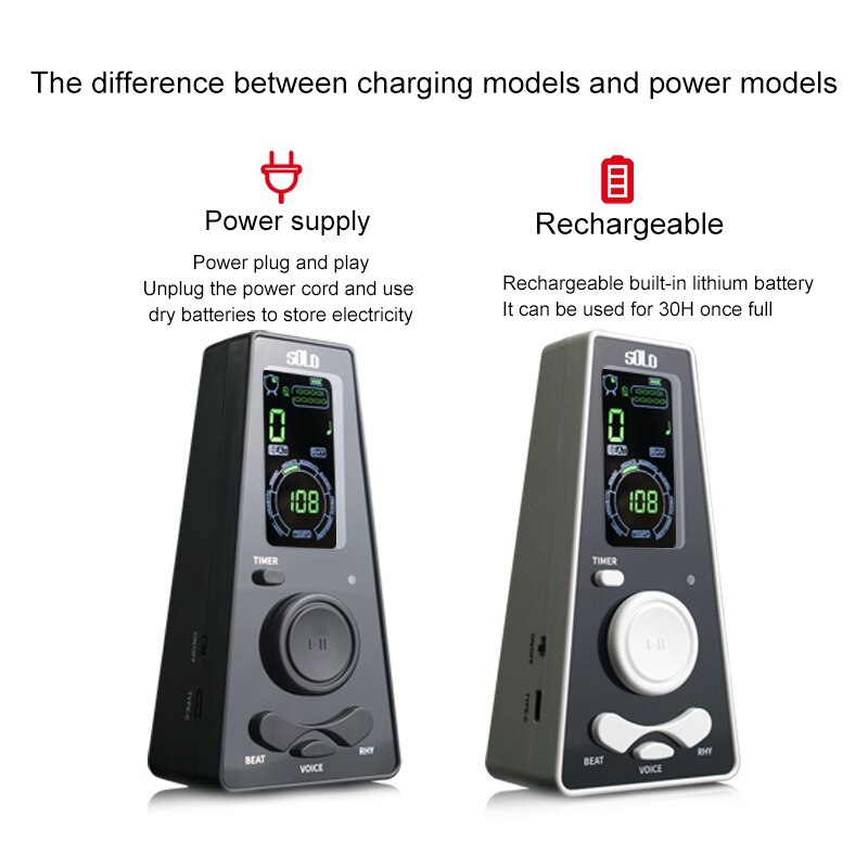 SOLO Piano Electronic Metronome Mini Metronome For Universal Guzheng Piano Guitar Violin