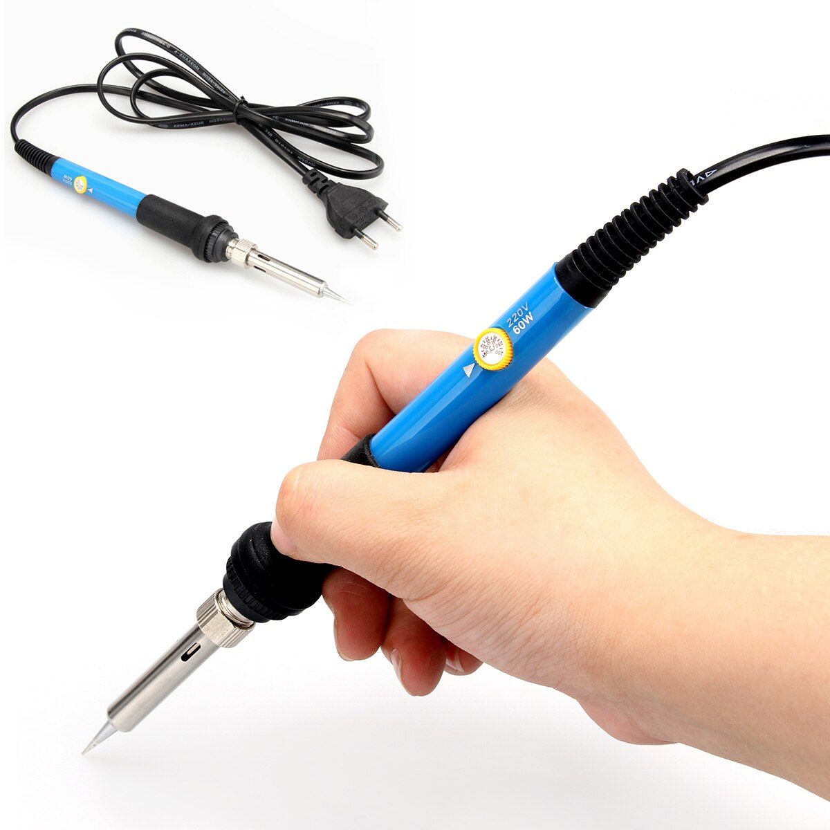 EU/US plug 60W 220V Temperature Adjustable Electric Welding Solder Soldering Iron Rework Station Handle Heat Pencil Tool set