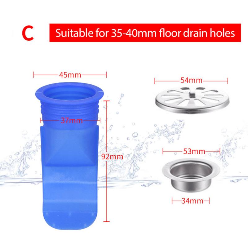 Küche Badezimmer Kanalisation Dichtung Leck Schlecht Geruch-nachweisen Leck Ader Silikon Unten sterben Wasser Rohr Draininner Ader Boden Ablauf: C Blau