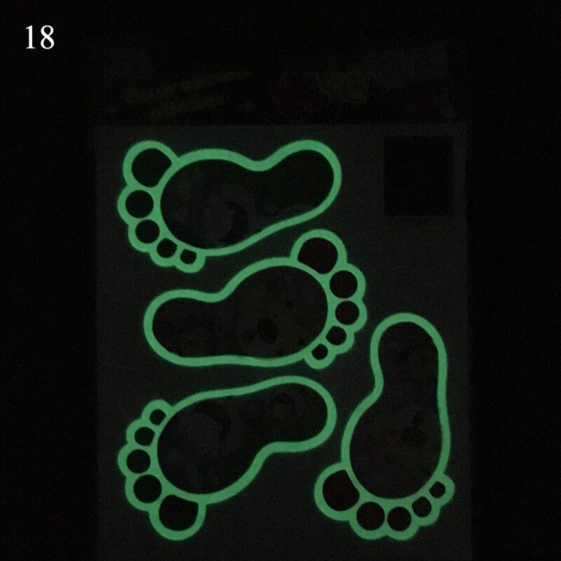 Fluorescent Wall stickers 3D Stars Dots Luminous DIY Wall Sticker Bedroom Kids Room Decoration Glow In Dark Animals Stickers: 18