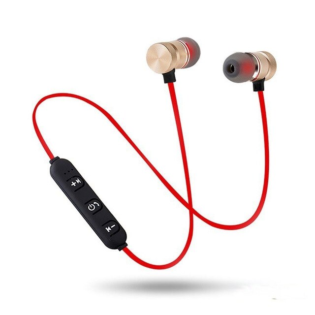 kabellos Bluetooth Kopfhörer Sport Magnetische Stereo Ohrhörer Fone De Ouvido Für IPhone Xiaomi Huawei Honor Samsung Redmi Headset: rot