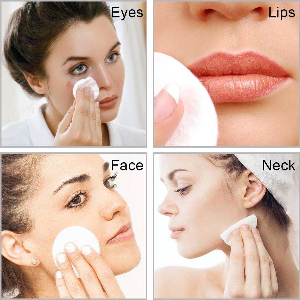 Wasbare wattenschijfjes, herbruikbare make-upremover, wasbare reinigingsdoekjes van katoen voor het gezicht, zachte bamboe, drie lagen gezichts- en huidverzorging
