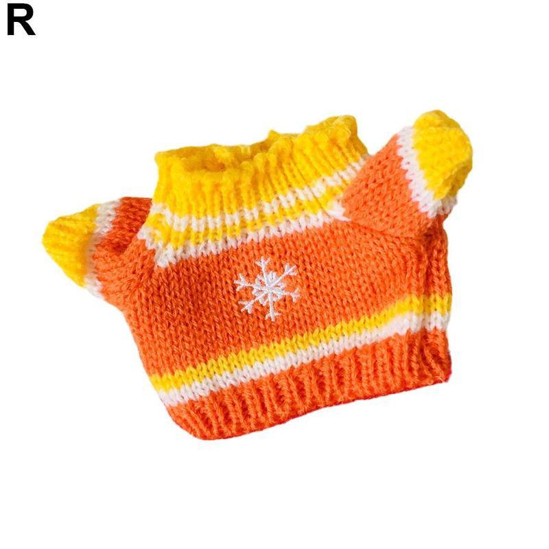 1 sztuk 20cm pluszowe zabawki słodkie ubrania z miękkiej dzianiny sweter zima Vintage dzieci lalki zabawki urodziny prezenty świąteczne akcesoria: R