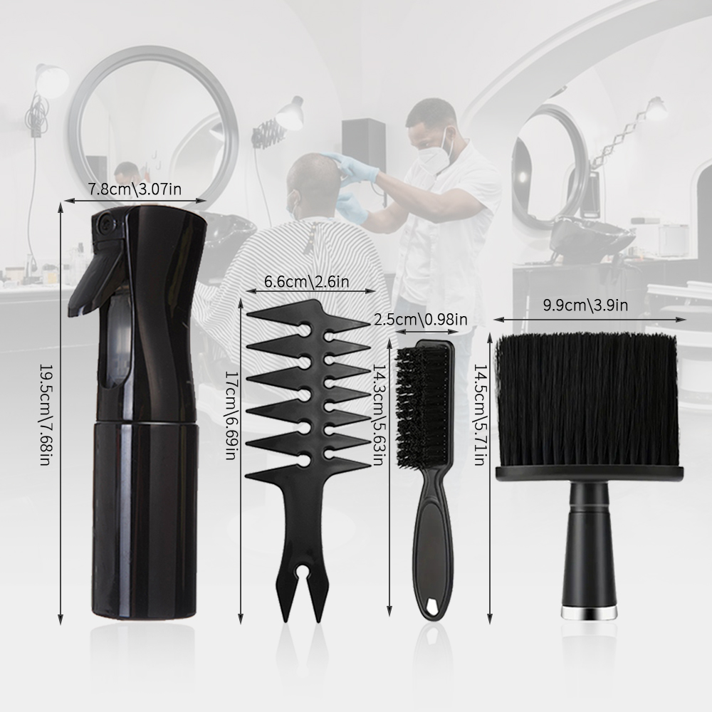 3/4/5 pçs/lote conjunto de pente de cabelo preto estilo cabeleireiro pente de cabelo dos homens barbeiro treinamento cauda pente salão de beleza estúdio pente de corte de cabelo: Vermelho