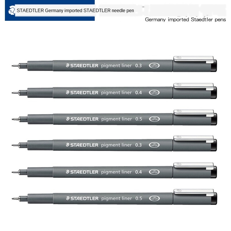 Staedtler Black Fineliner Drawing Pens - 0.05-2.0mm Office & School