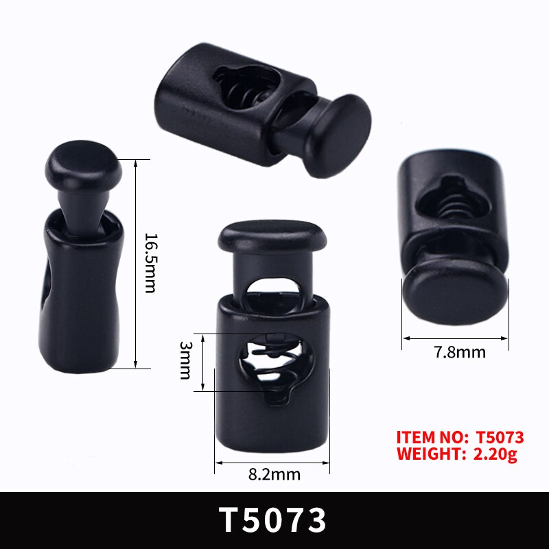 20pcs Metal Toggle Spring Loaded Cord Locks Drawstring Rope Clip End Round Ball Sliding Fasten Button Lanyard Paracord Stopper: 1