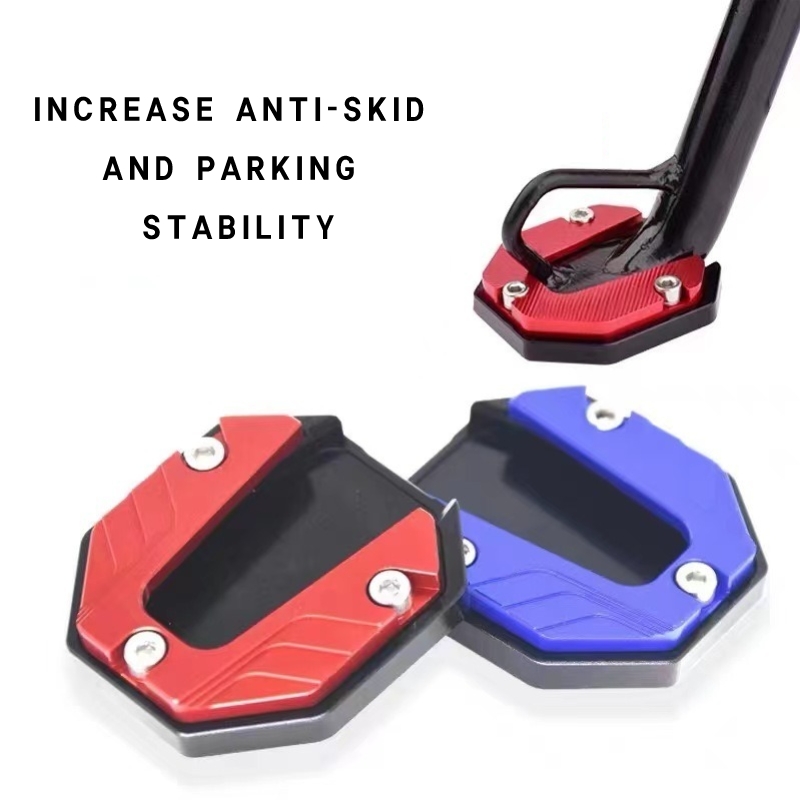 Motorstandaard Pad Antislip Vergroter Basisondersteuning Uitbreiding Vergroter Scooter Bromfiets Voetkussen CNC Aluminiumlegering