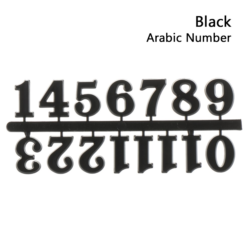 1SET BRICOLAGE Remplacement Numérique Gadget BRICOLAGE Réparation Restaurer les Anciennes Quartz Horloge Pièces Nombre Arabe Cloche Accessoires Chiffres: black arabic number