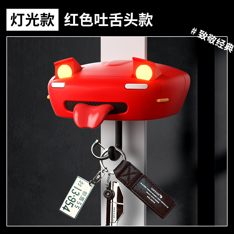 AE86 llavero para faro de coche, decoración creativa para personas mayores, colgador de llaves montado en la pared, ganchos para llaves del hogar, decoración de pared de habitación, para entusiastas: Rojo