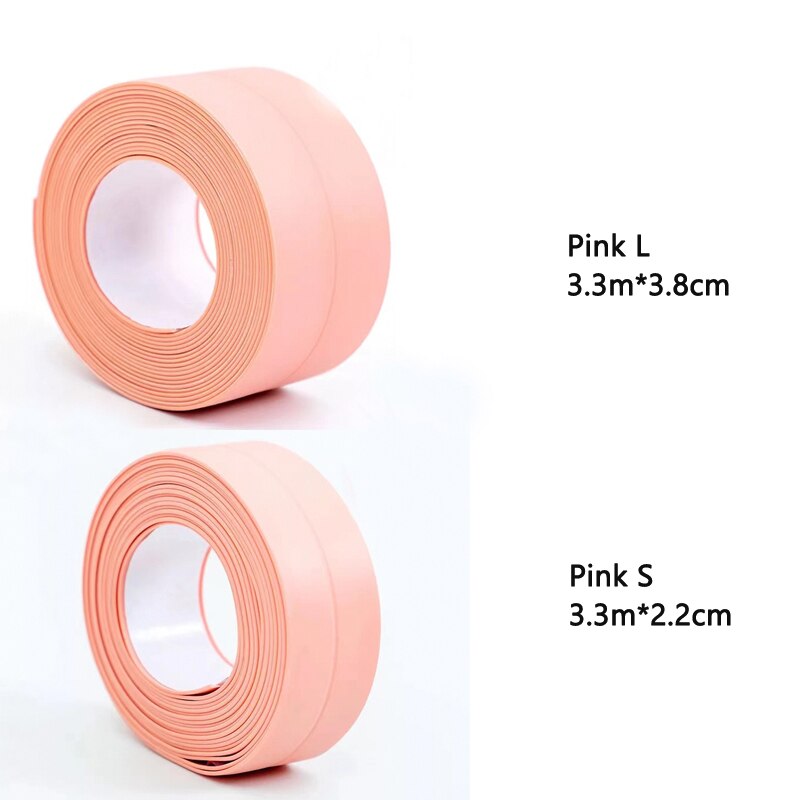 Stickers for kitchen Stickers kitchen Adhesive borders wall kitchen Waterproof kitchen sinks Sticker wall adhesive tape: Pink / 3.3m X 2.2cm