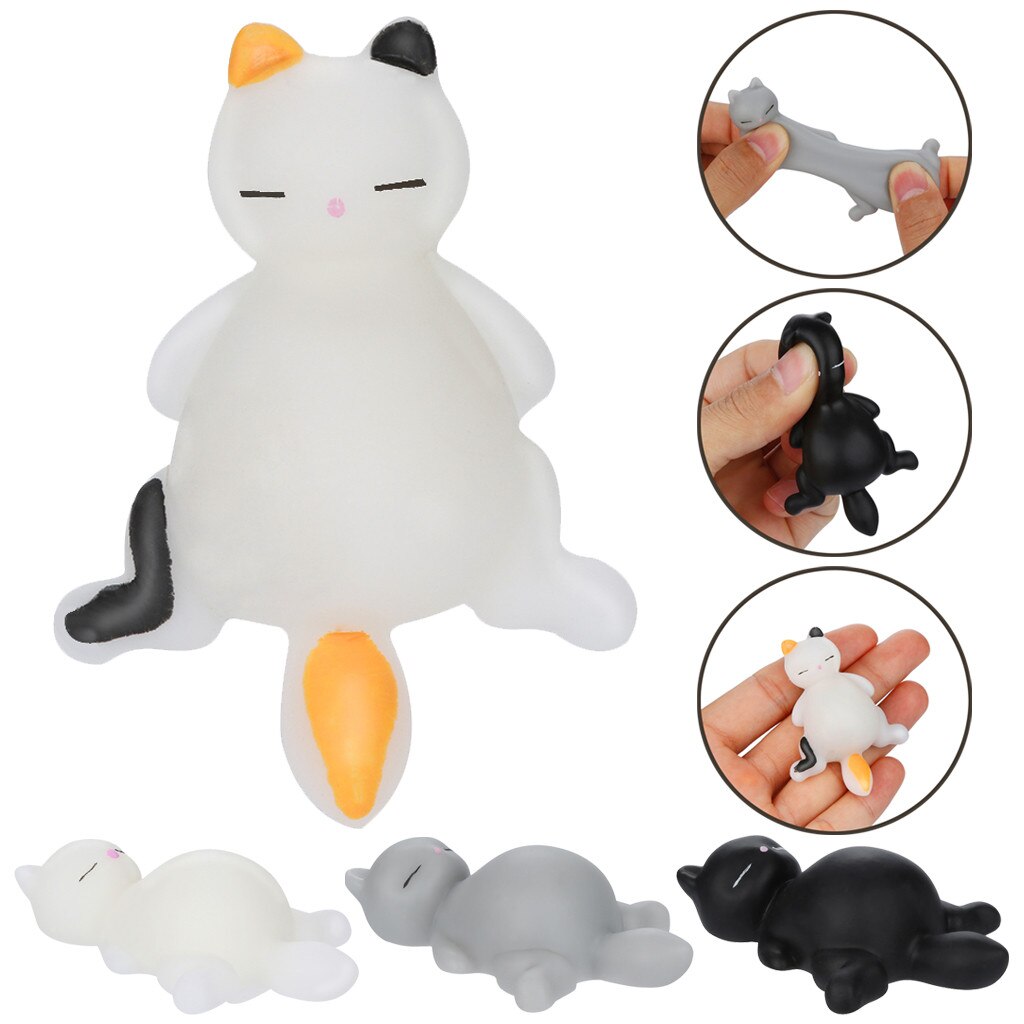 1pc Bananasplit squeeze fun speelgoed voor kinderen antistress Squishyies Mochi Luie Kat Squeeze Healing Leuk Speelgoed