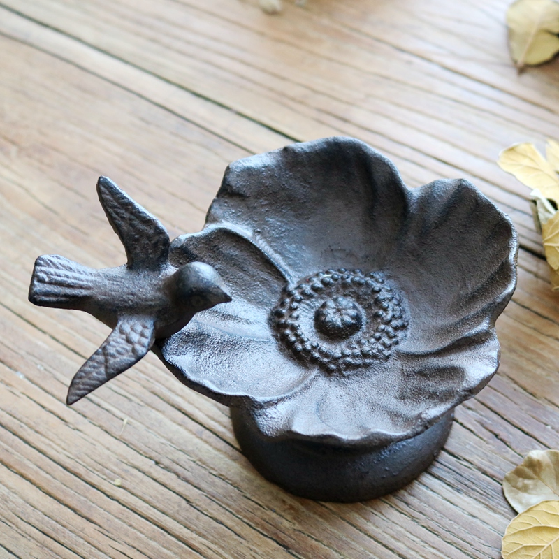 Meerdere Gebruik Vintage Gietijzeren Sierlijke Voetstuk Kom