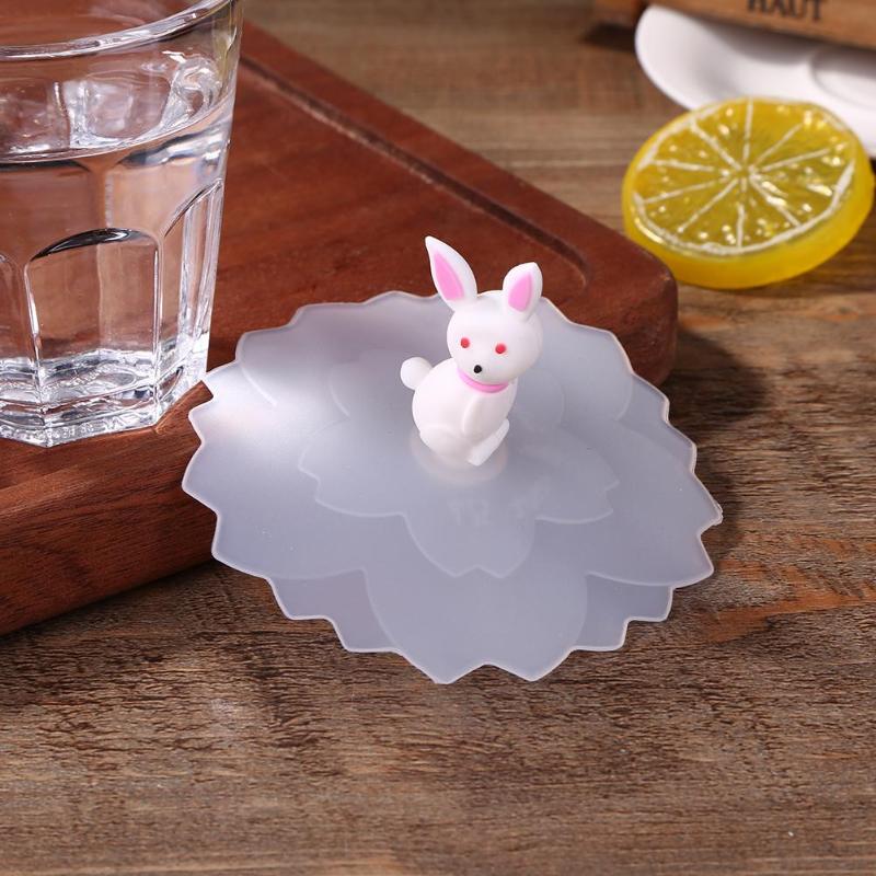 Anti-damm återanvändbar hög temperaturbeständighet förseglade koppar lock söt silikon kopp täcke temugg koppar sugförslutningslock