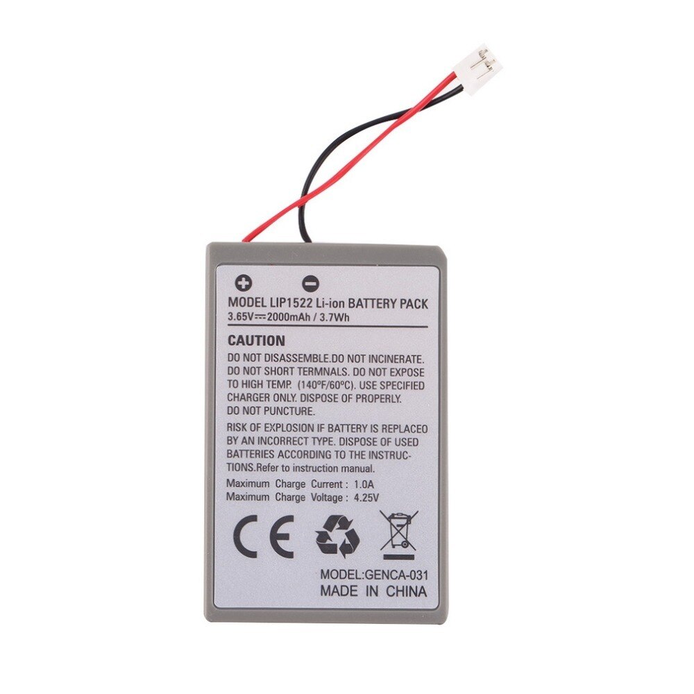 2000mAh Rechargeable Battery Extended Power Replacement For PS4 Controller With Cable