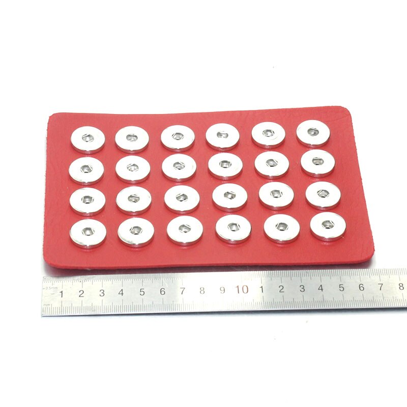 snapp smykker 18mm trykkknapp vise 10 farger svart skinn snapp vise til 24 stk smykker vise holder 8089