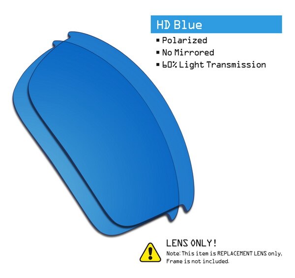 SmartVLT Polarized Replacement Lenses for Oakley Bottle Rocket Sunglasses - Multiple Options: HD Blue