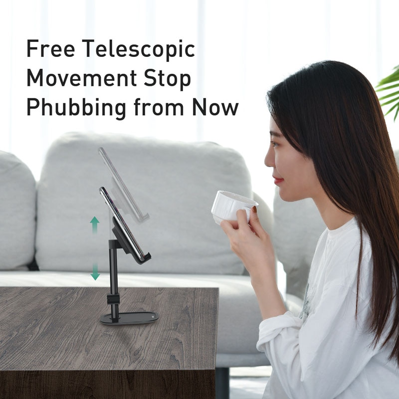 Baseus Telescopico Desktop Supporto Del Supporto Del Telefono Per Tablet Pad Del Desktop Tabella Del Supporto Del Supporto Del Basamento Per Il Telefono Cellulare Del Telefono Mobile Del Basamento Del Supporto Del