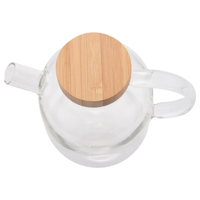 LBER 650Ml Olive Oil Dispenser Bottle Horn Mouth Oil Pot Condiment Oil Glass Bottle Anti-Leak Oil Bottle Vinegar Soy Sauce Bottl