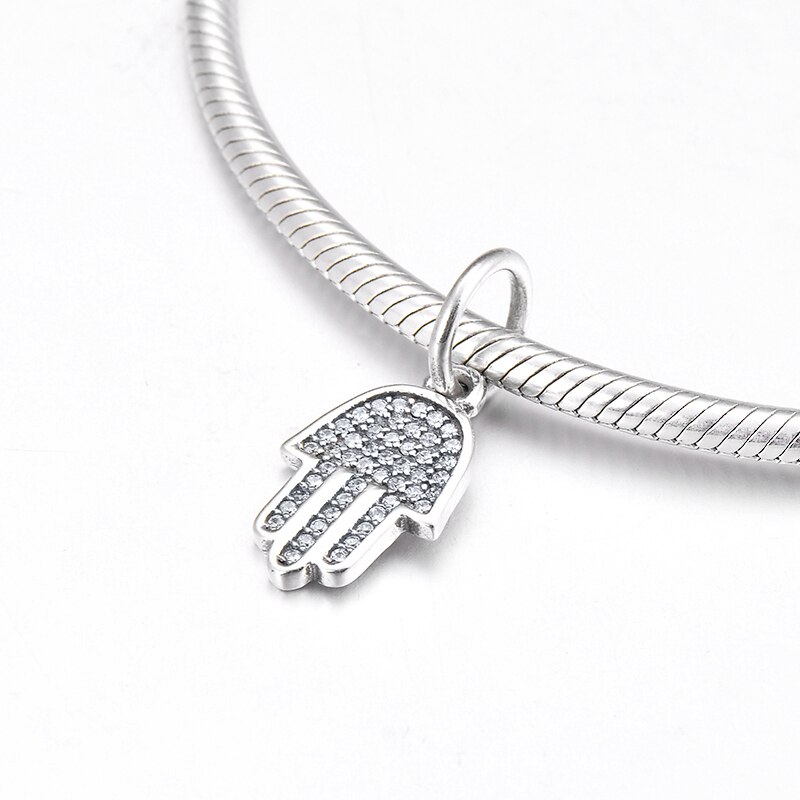 Palme bilden 925 Sterling Silber klar CZ feine Anhänger Perlen passen Original Europäischen Charme Armbinde Schmuck machen