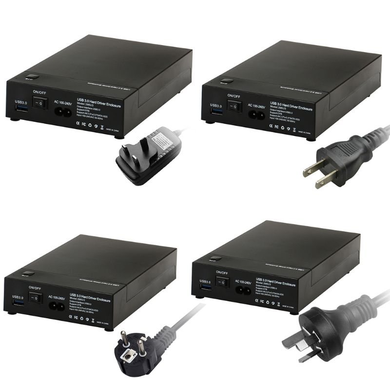 Eu/Au/Us/Uk Plug Hdd Behuizing USB3.0 Om SATA3.0 Dual Hoge Snelheid 2.5 "3.5" ssd Sata Harde Schijf Schijf Externe Behuizing Hd Box Portabl