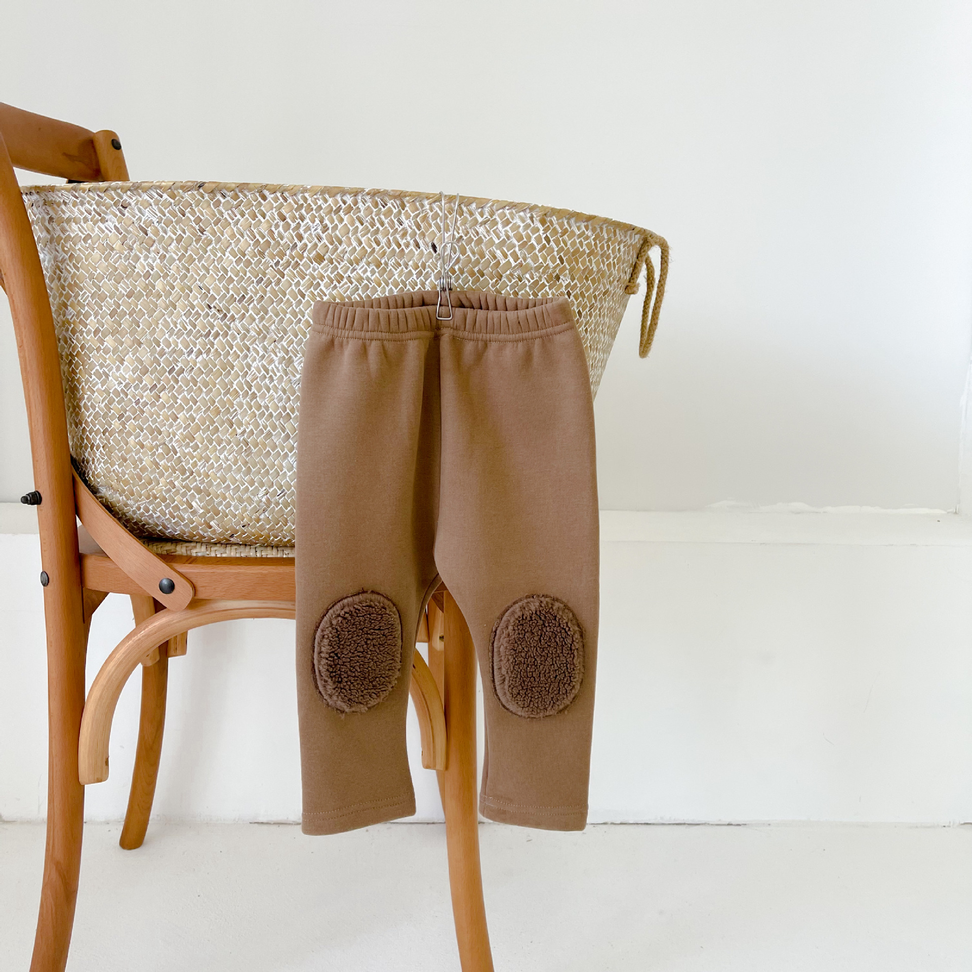 2021 novo bebê algodão leggings inverno mais veludo engrossar criança remendo calças infantil menina quente leggings do bebê menino pp calças: brown / 3T  100cm