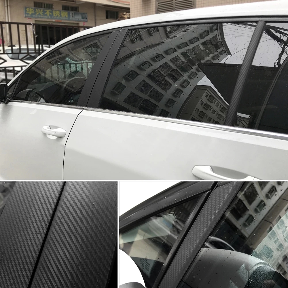 Nano kulfiber bil klistermærke diy pasta beskyttelsesstrimmel automatisk dørkarm sidespejl anti ridse tape vandtæt beskyttelsesfilm