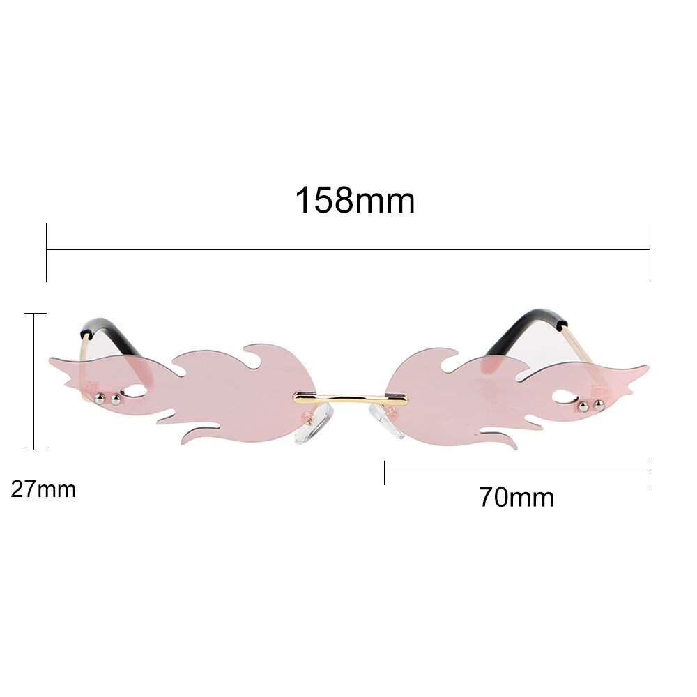 Okra-gafas de sol onduladas UV 400, lentes de sol onduladas con llama de fuego, ropa de calle, gafas para conducir, estrecha