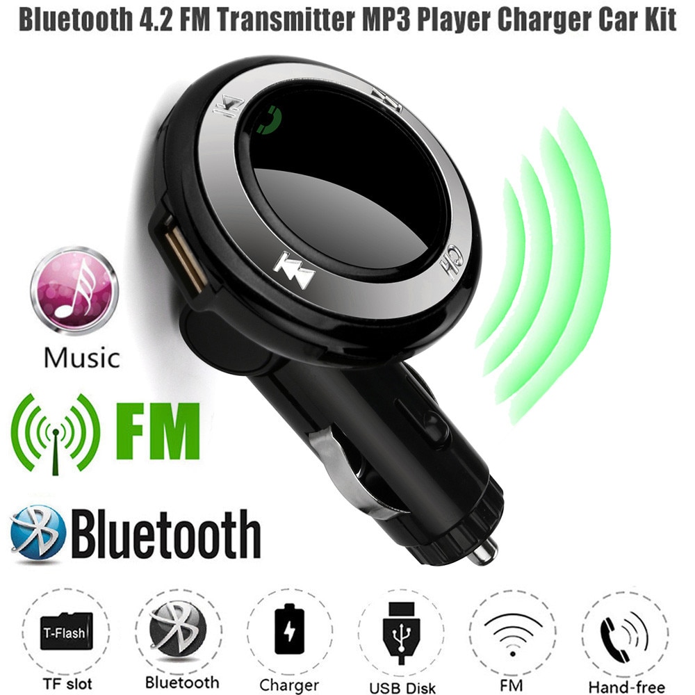 Auto Auto Multifunctionele Draadloze handsfree mp3 Q7 2USB Lading LED MP3 Bluetooth Auto Fm-zender Met MICROFOON Vintage radio h0127