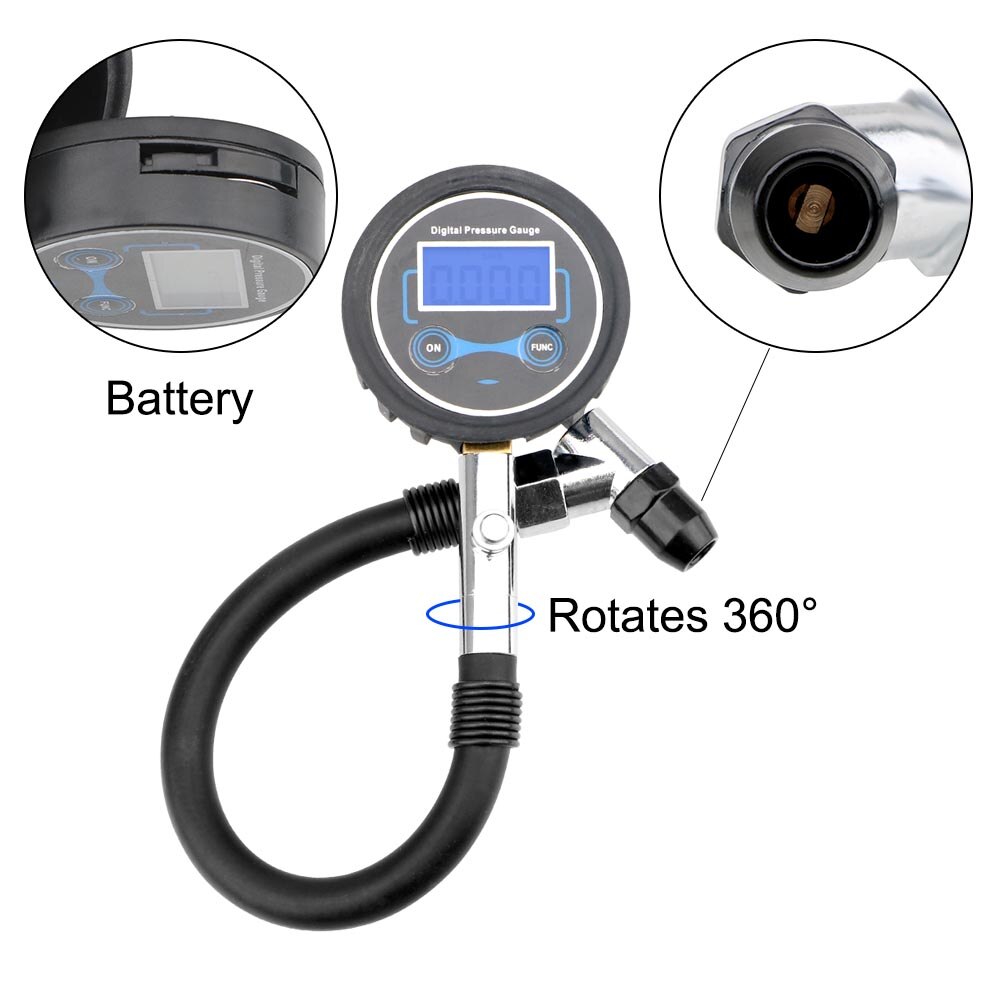 Hohe Präzision Auto Reifen Manometer Digitaler Reifen Tester LCD Display für Auto Lkw Fahrzeug Motorrad