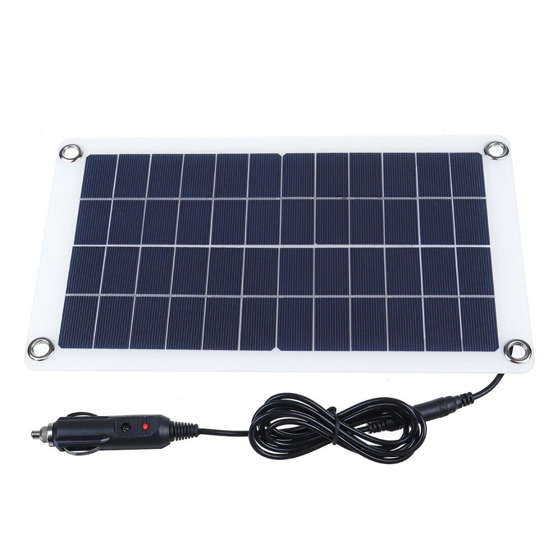 12V 30W Solar Panel Kit High Conversion Rate Solar Panel Monocrystalline Silicon Car Boat Caravan Camper Battery Charger