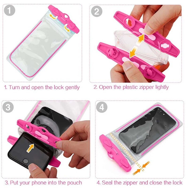 6 zoll Klar Treiben praktisch trocken Beutel PVC Wasserdichte praktisch Tasche für Schwimmen Tauchen Telefon Tasche