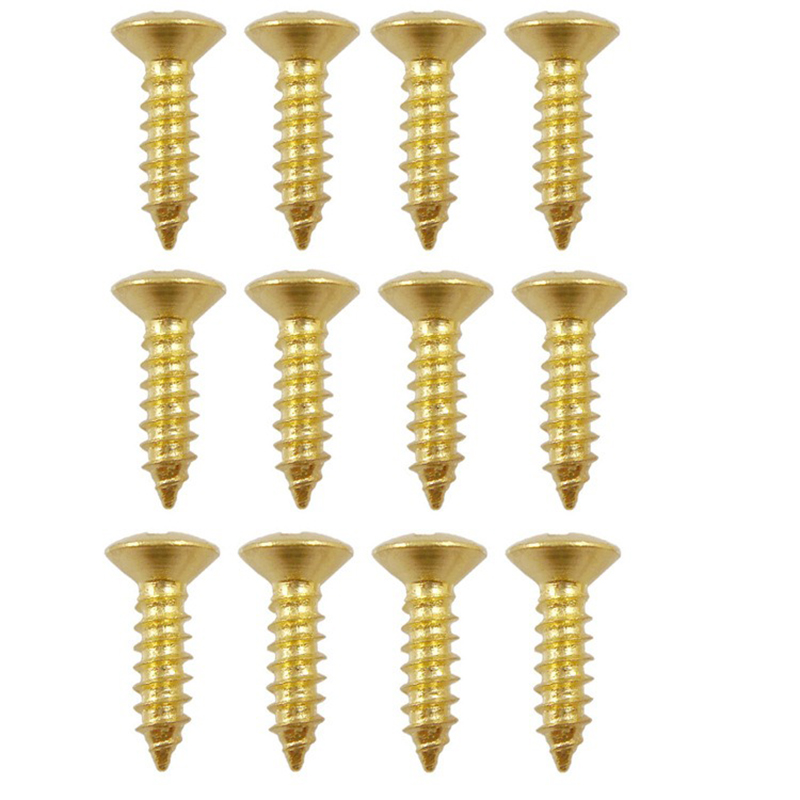 Elektrisk gitar bass beskyttelsesplate skruer 3*12mm beskyttelsesplate bakdeksel plate sokkelskruer med eske emballasje hy