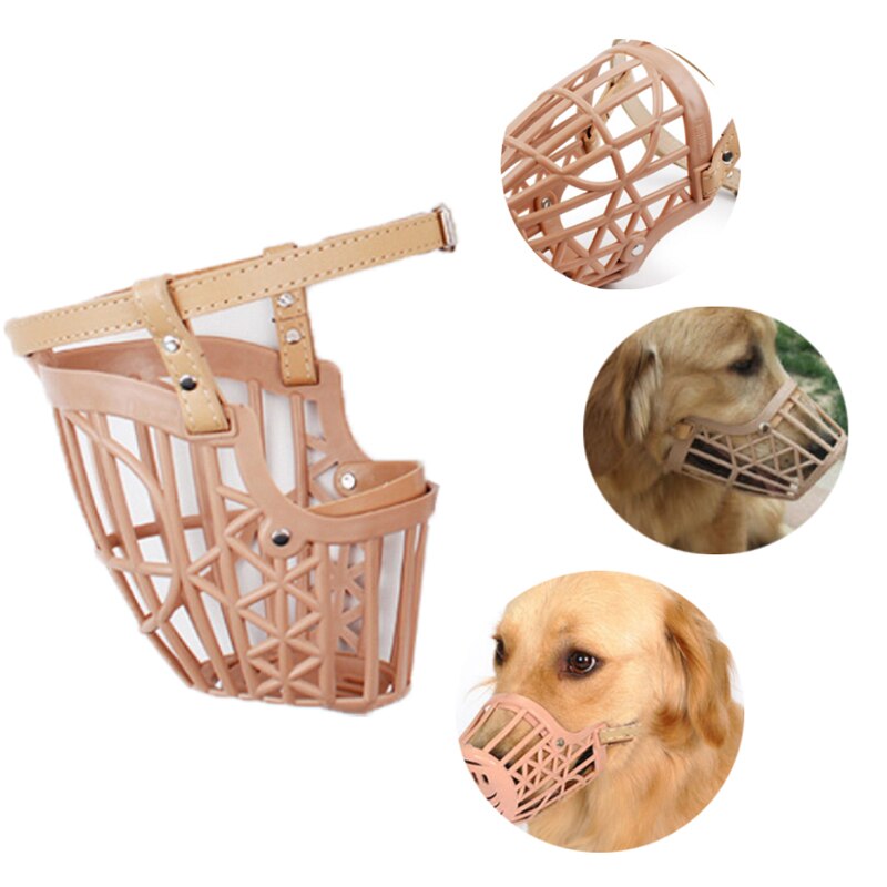 Pet Dog Mouth Cover Fence Type Mesh Mask Pet Dog Muzzle Plastic Strong Dogs Muzzle Basket Anti-Biting Dog Mouth Mask