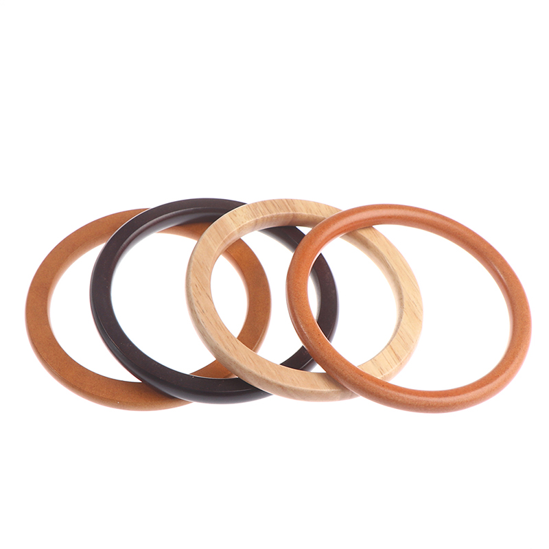 1pc D Round Handcrafted Wooden Handle for Handmade Handbag DIY Tote Purse Frame Making Bag Hanger Bag Strap Tote Bag Accessories