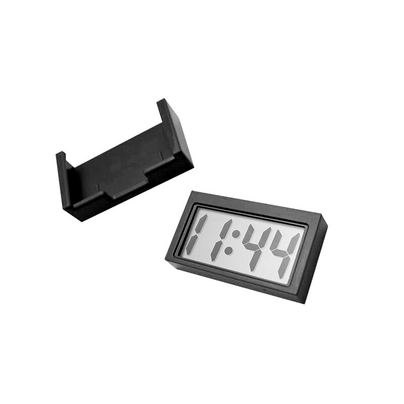 Alarm Clock Mini Desk Alarm Clock Digital Mirror LED Big Display Bedroom Timer Home Electronic Table Clock USB For Home/Car: Black A